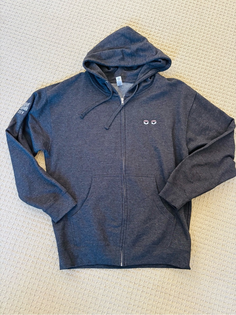 Crank Yankers Crew Comedy Central Men's Large Promo Grey Zip-Up Hoodie Rare!